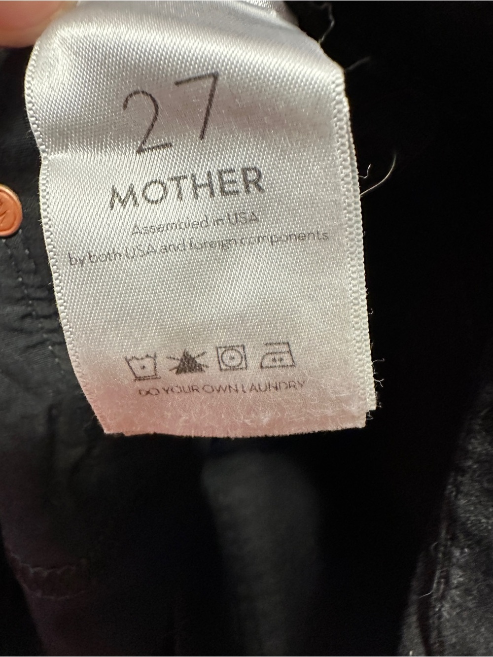MOTHER Looker Zip Fray grey black skinny jean with ankle zippers NWT - Picture 9 of 10